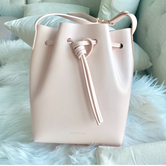 (R) MANSUR GAVRIEL: pale pink bucket bag (medium) - Picture 1 of 15